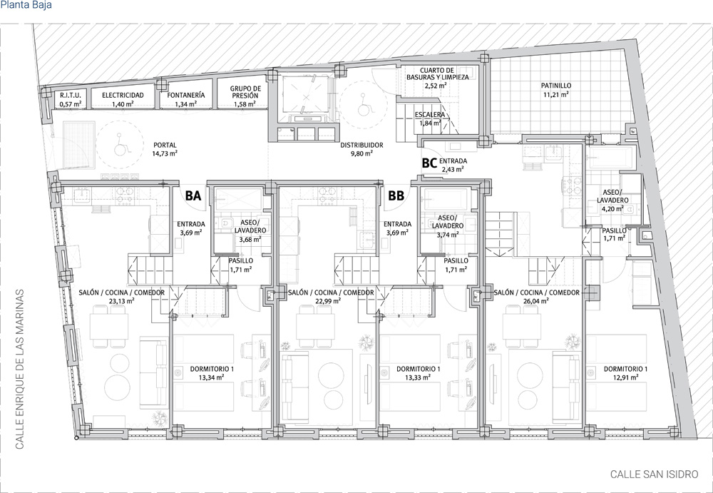 Planta Cubierta Baja de las Marinas 43. Viviendas en régimen de cooperativa. Información y Venta: 626 842 176