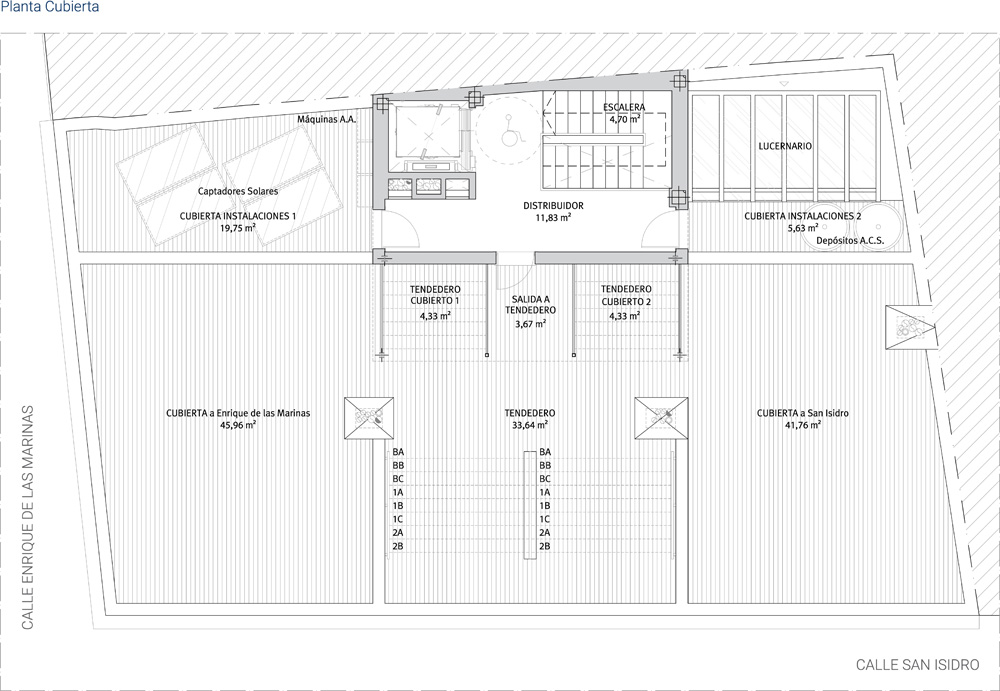Planta Cubierta Enrique de las Marinas 43. Viviendas en régimen de cooperativa. Información y Venta: 626 842 176